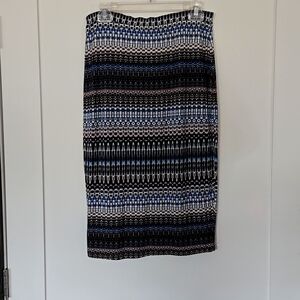 A Fun Straight Pencil skirt Blue & Black Size M by Matt M - Lined and comfy!